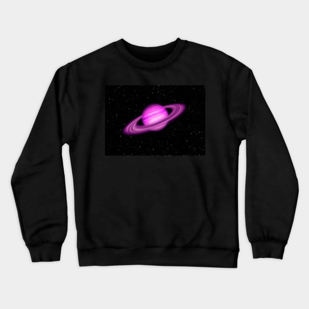 Pink Jupiter Planet Crewneck Sweatshirt by The Black Panther